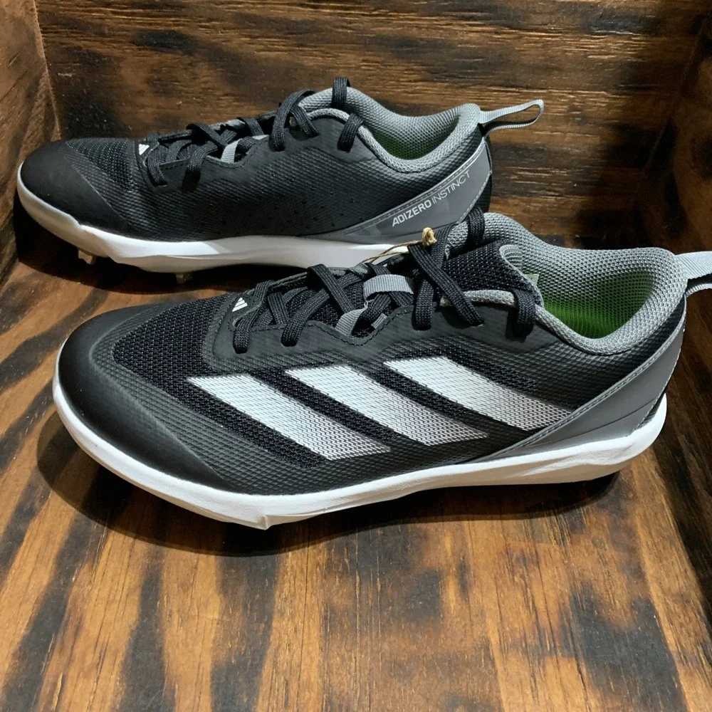 Adidas Adizero Instinct Softball Cleats Womens Sz 9.5 Black White Shoes IH3470‎